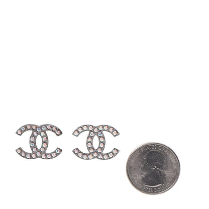 Chanel Iridescent Crystal CC Earrings Multicolor 2 of 6