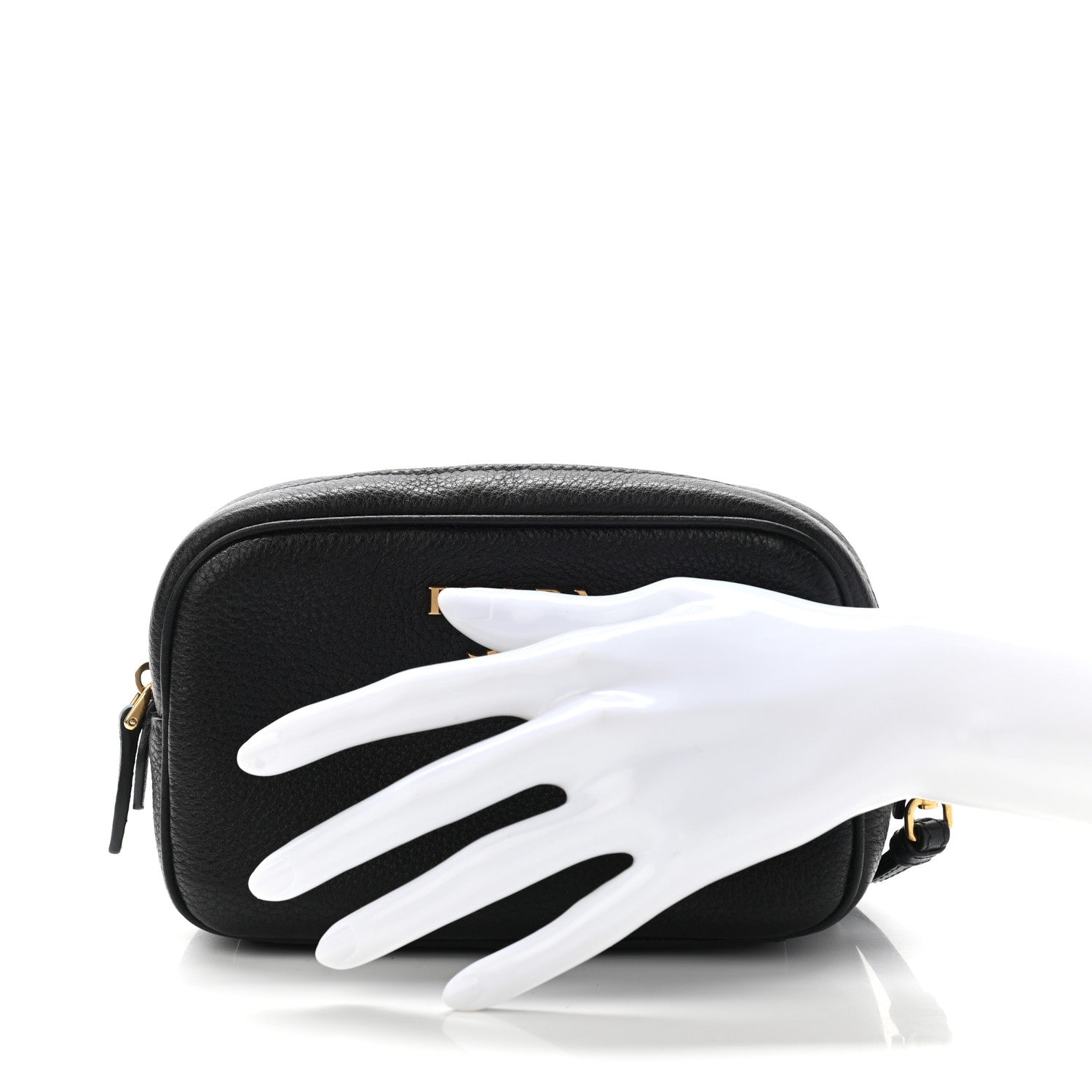Prada Vitello Daino Wristlet Black 2 of 9