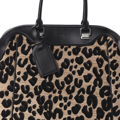 Louis Vuitton Jacquard Velvet Leopard Print Stephen Sprouse North South Bag Black 7 of 9