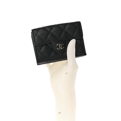 Chanel Caviar Quilted Double Flap Wallet Black 2 of 15
