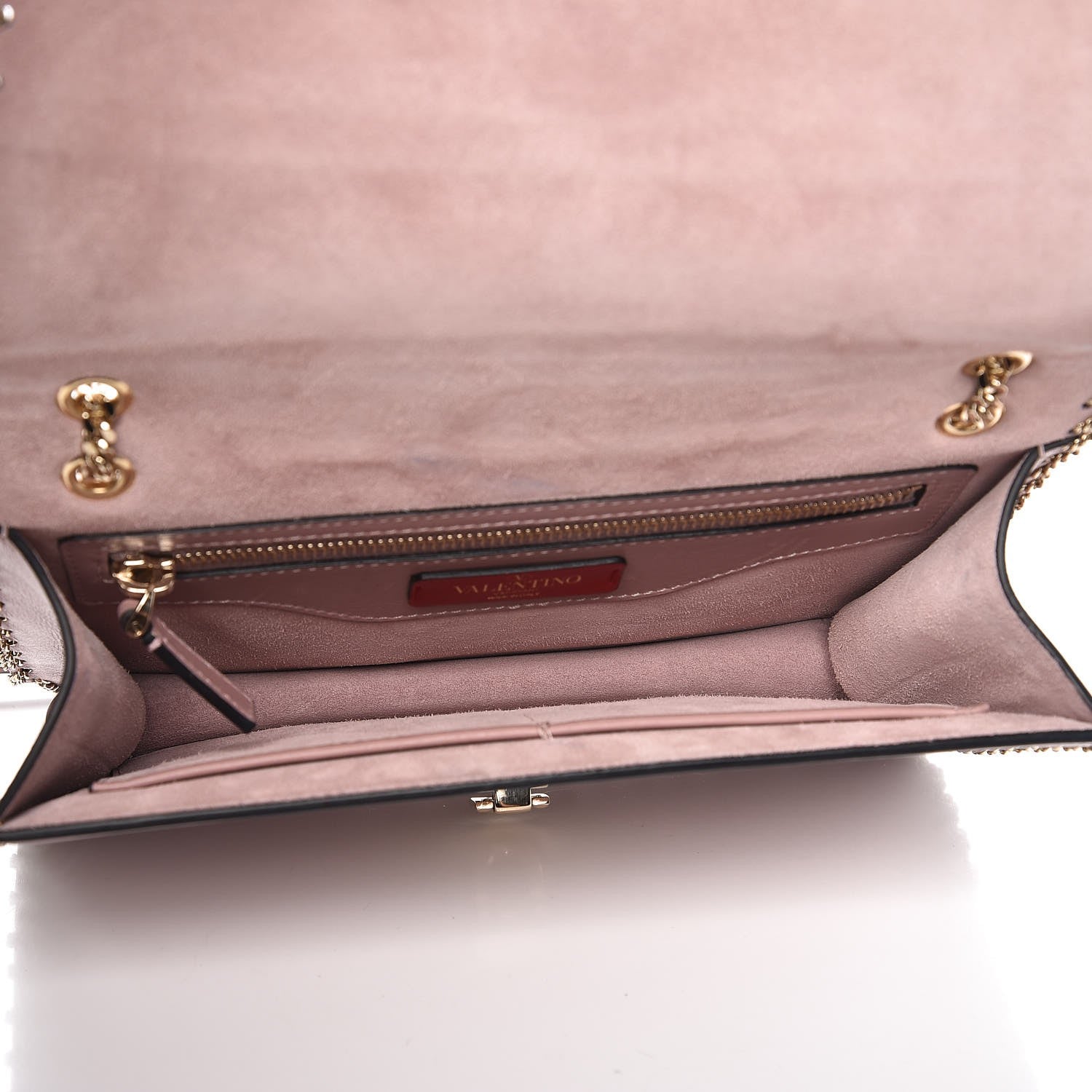Valentino Garavani Vitello Groumette Small Rockstud Demilune Shoulder Bag Lipstick 5 of 11
