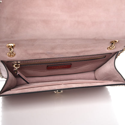 Valentino Garavani Vitello Groumette Small Rockstud Demilune Shoulder Bag Lipstick 5 of 11