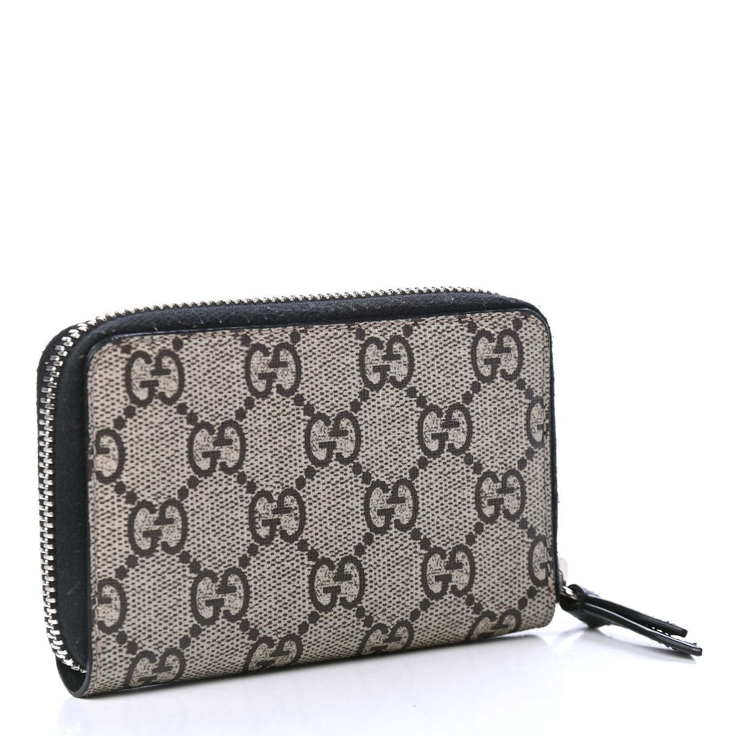 Gucci GG Supreme Monogram Tiger Print Zip Around Card Case Black 2 of 4