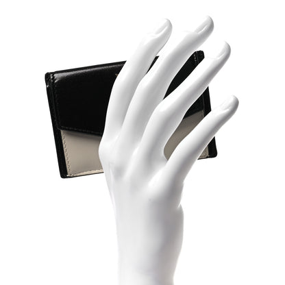 Saint Laurent Calfskin Uptown Monogram Card Case Black Crema 2 of 7