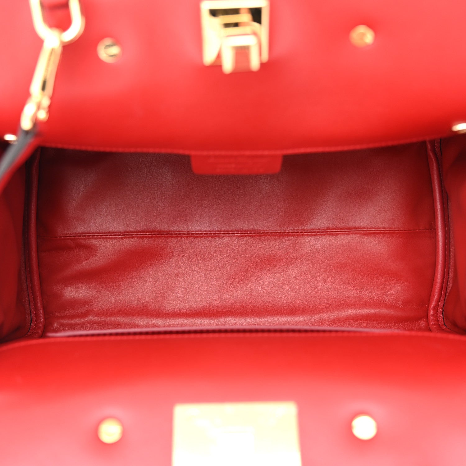Salvatore Ferragamo Calfskin The Studio Bag Red 6 of 10