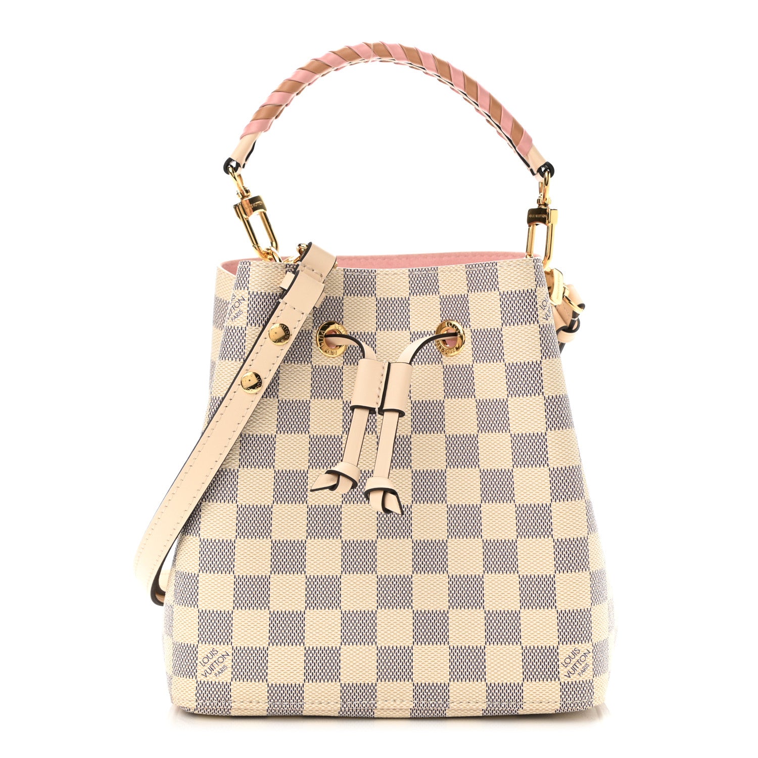 Louis Vuitton Damier Azur Braided Neonoe BB Pink 1 of 11