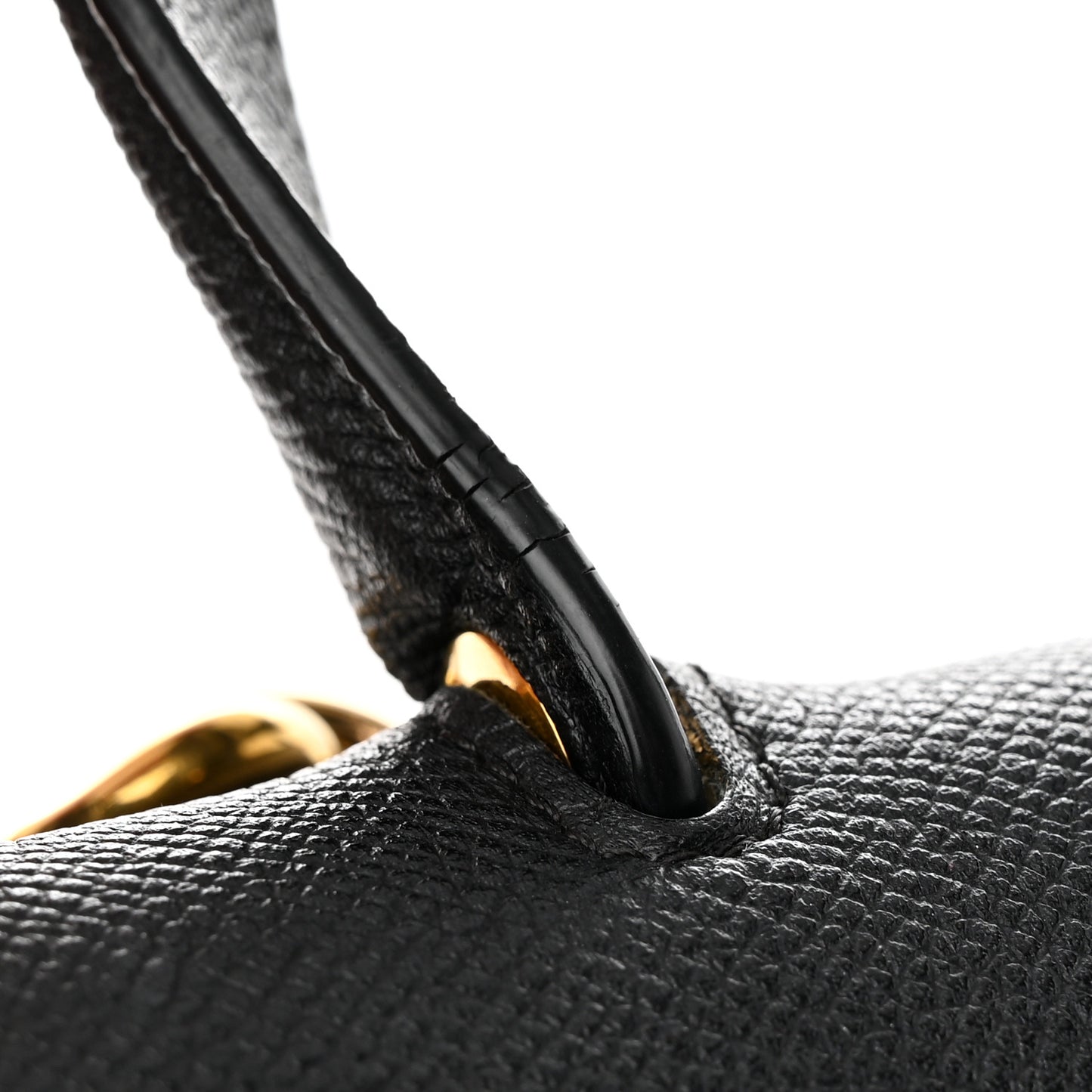 Grained Calfskin Mini Belt Bag Black