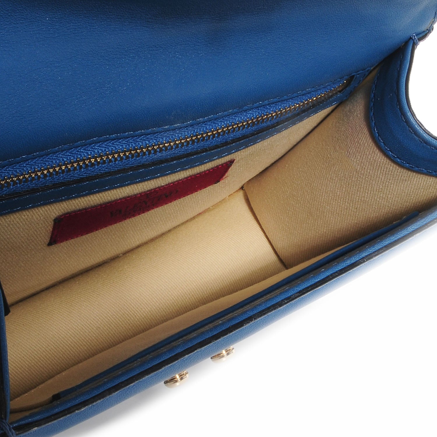 Valentino Garavani Vitello Glam Lock Rockstud Flap Blue Delft 5 of 7