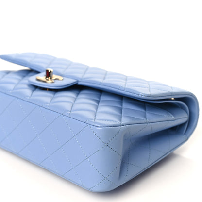 Chanel Lambskin Quilted Medium Double Flap Light Blue 8 of 8