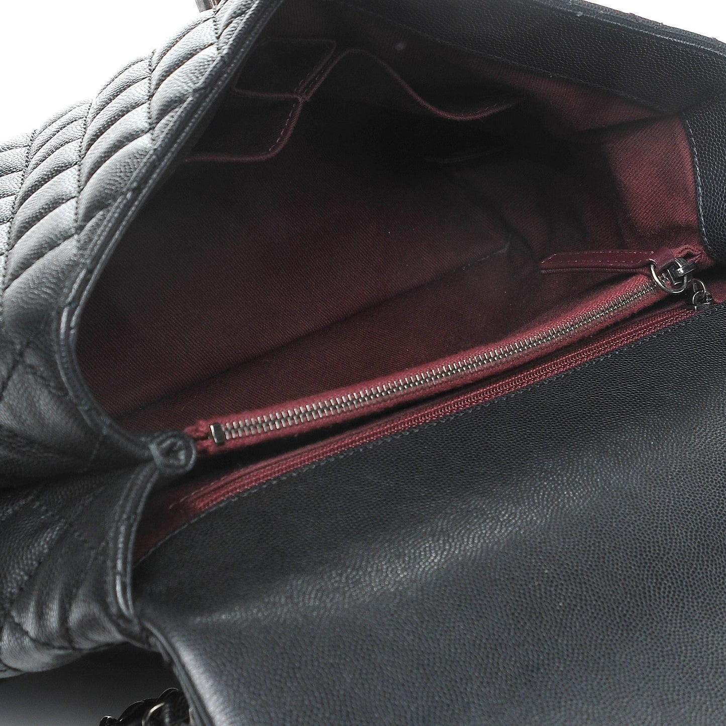 Caviar Quilted Medium Coco Handle Flap Black