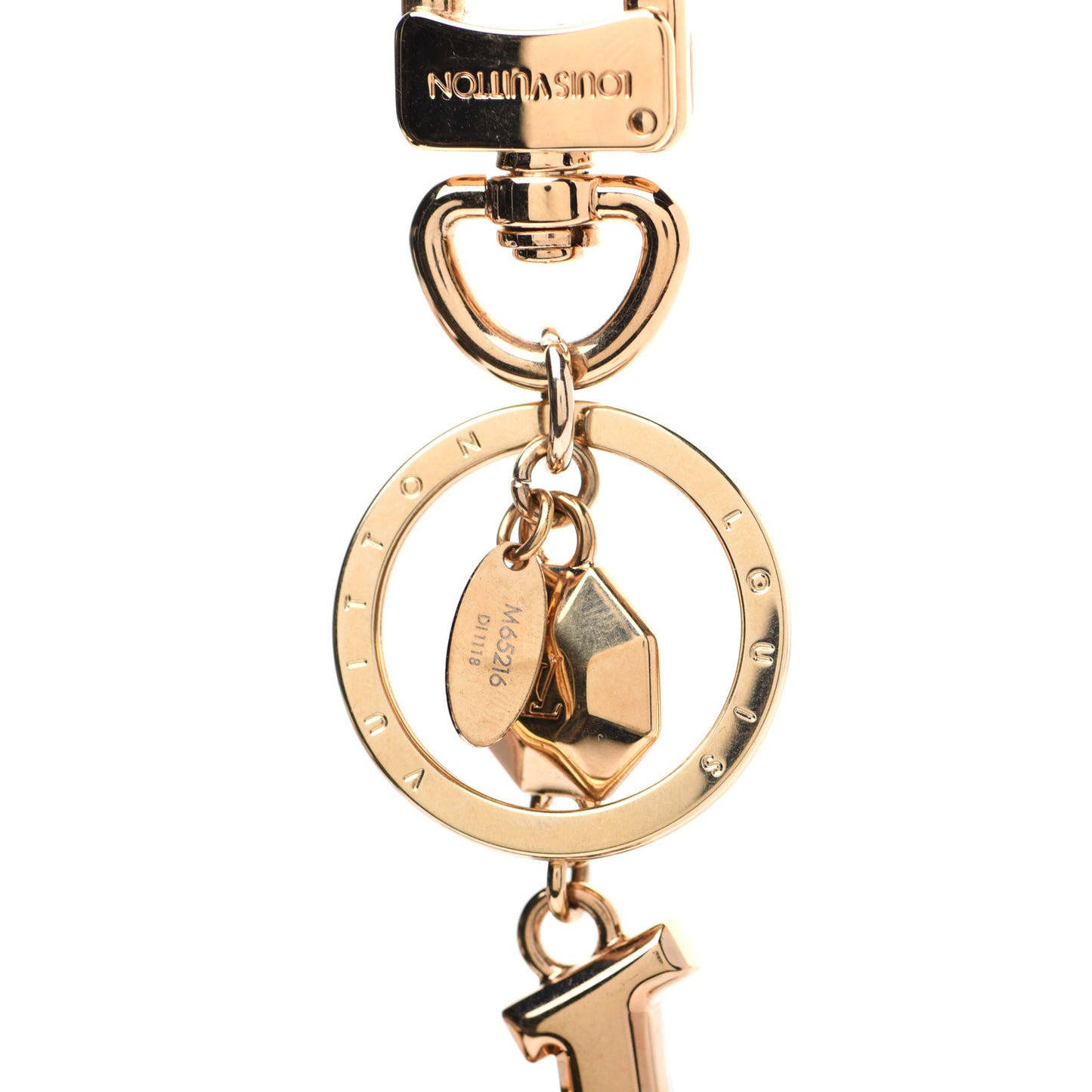 LV Facettes Bag Charm Key Holder Gold