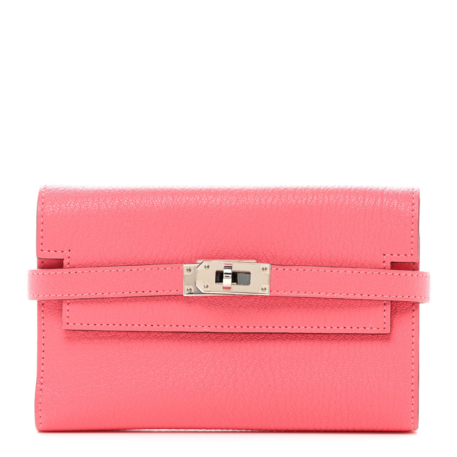 Hermes Chevre Mysore Kelly Medium Wallet Rose Lipstick 1 of 8