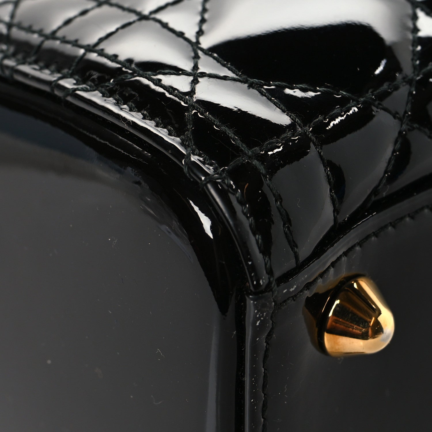 Christian Dior Patent Cannage Large Lady Dior Black 9 of 13