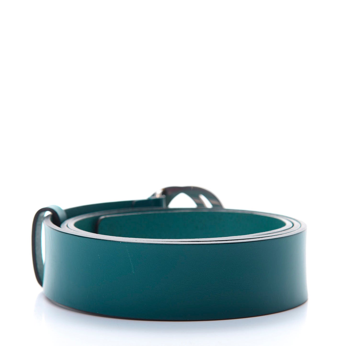 Calfskin Interlocking G Belt 105 42 Teal