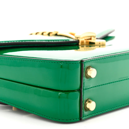 Gucci Mousse Top Patent Small Sylvie 1969 Top Handle Bag Emerald 9 of 10