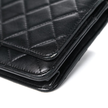 Chanel Lambskin Quilted Wallet On Chain WOC Black 12 of 18