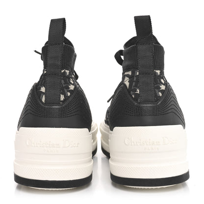 Christian Dior Technical Knit Calfskin Oblique Womens Walk'n Dior Mid Top Sneakers 38 Deep Blue 6 of 9