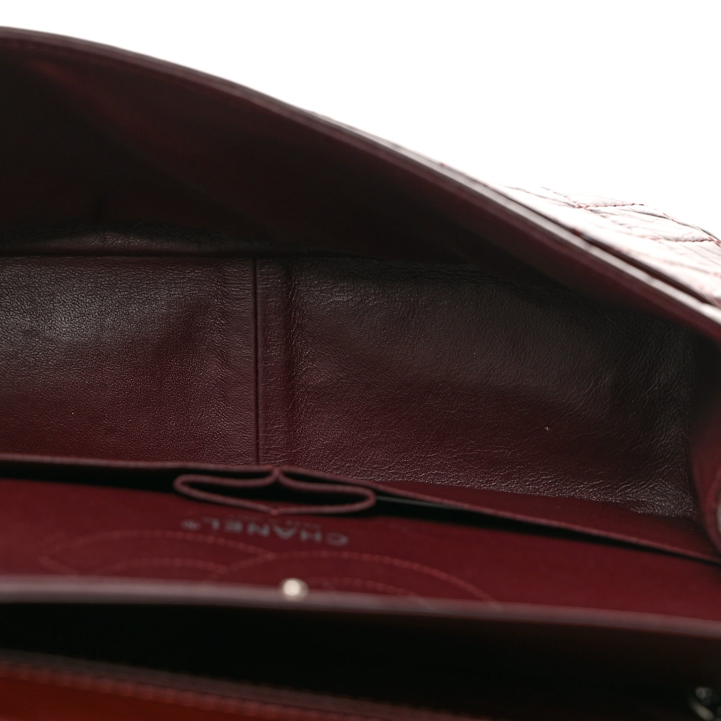 Aged Calfskin Quilted 2.55 Reissue 226 Flap Dark Burgundy
