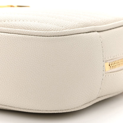 Saint Laurent Grain De Poudre Matelasse Monogram Mini Lou Camera Bag Crema Soft 10 of 11