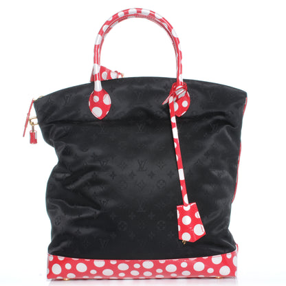 Louis Vuitton Nylon Monogram Kusama Infinity Dots Vertical Lockit Black Red 1 of 7