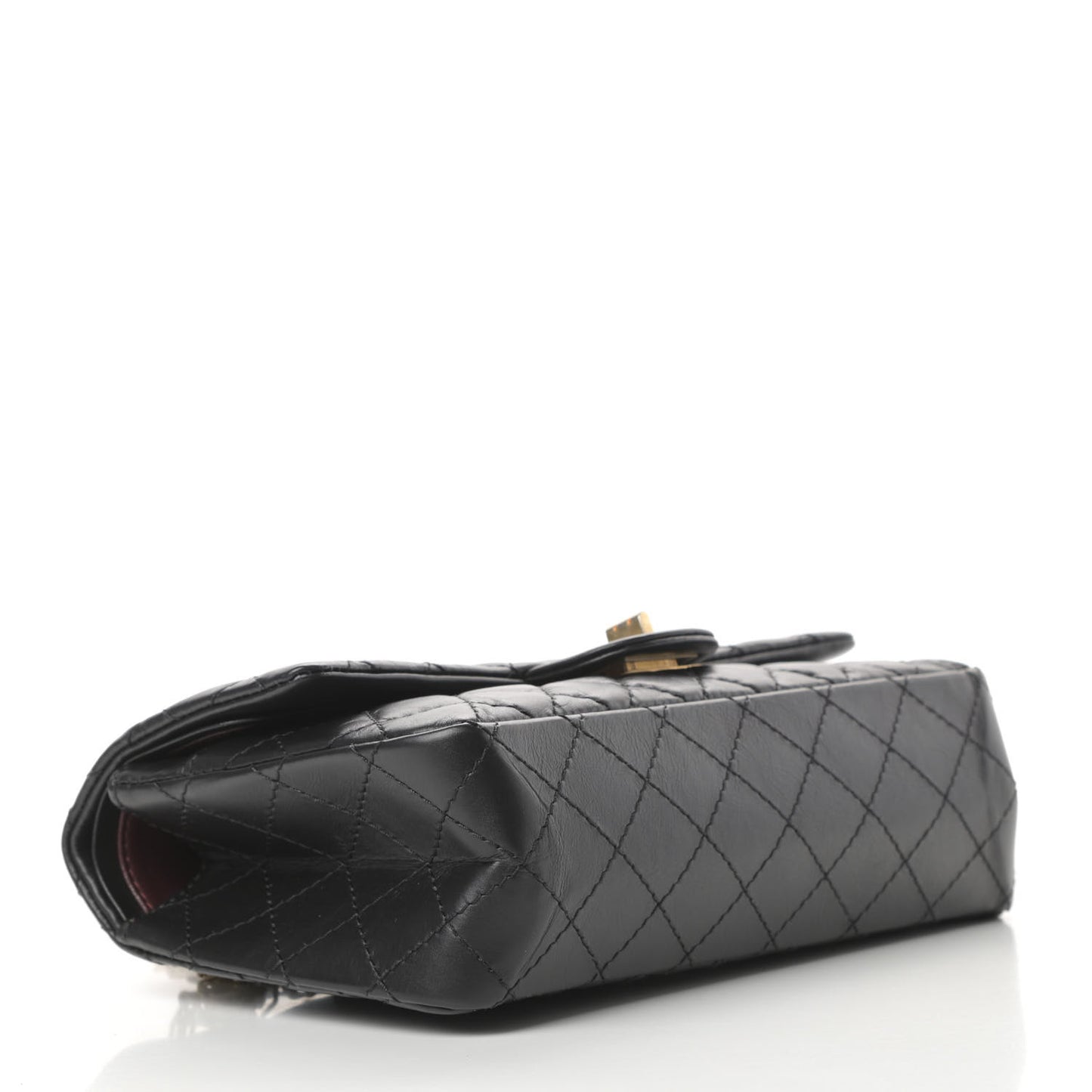 Aged Calfskin Quilted 2.55 Reissue 225 Flap Black