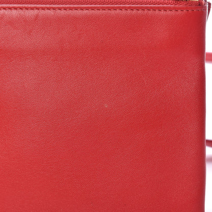Celine Lambskin Small Trio Crossbody Bag Red 13 of 15