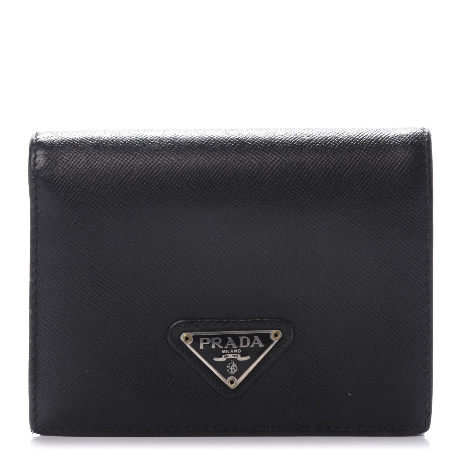 Prada Saffiano Bi-Fold Wallet Black 1 of 14