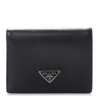 Prada Saffiano Bi-Fold Wallet Black 1 of 14