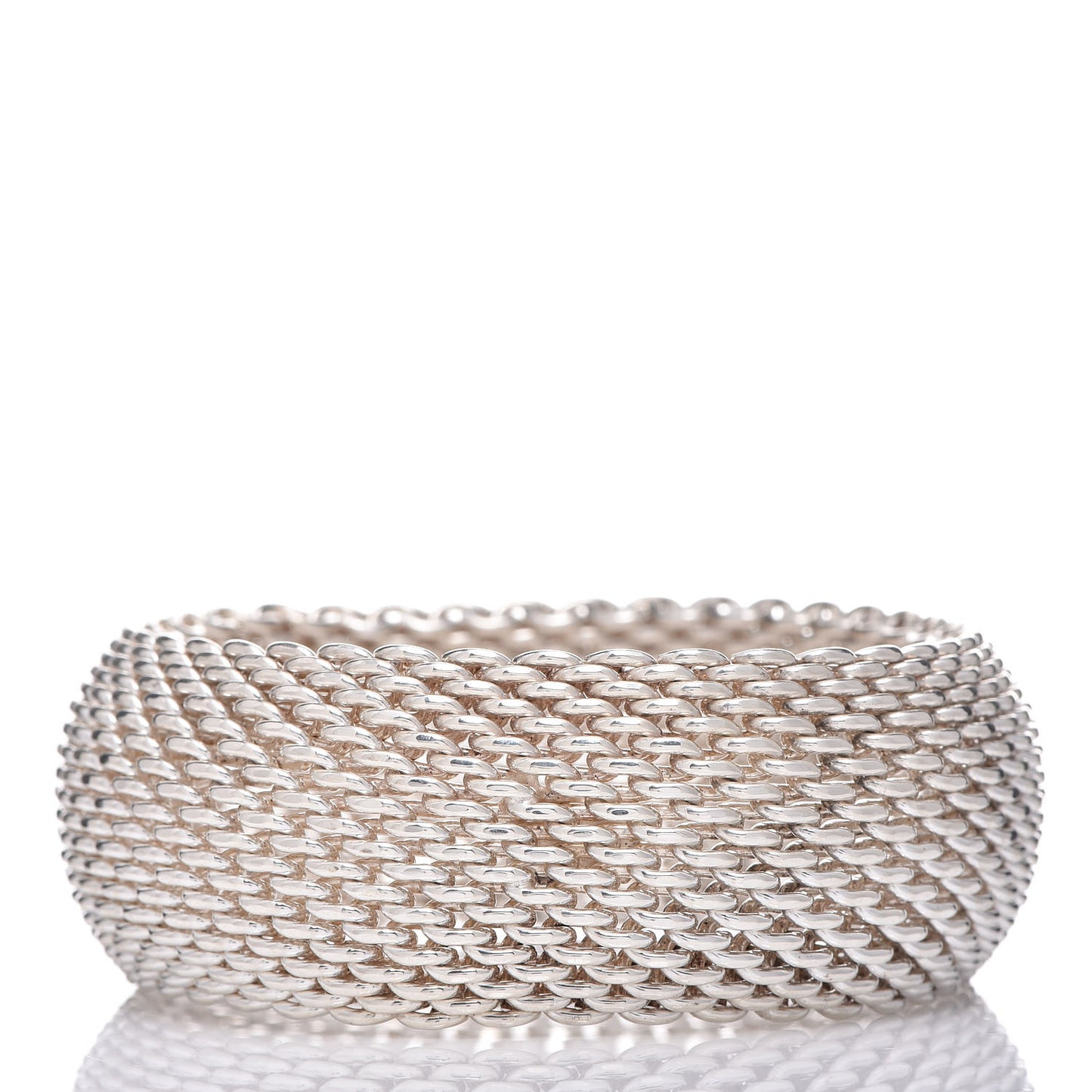 Sterling Silver Wide Somerset Mesh Bracelet