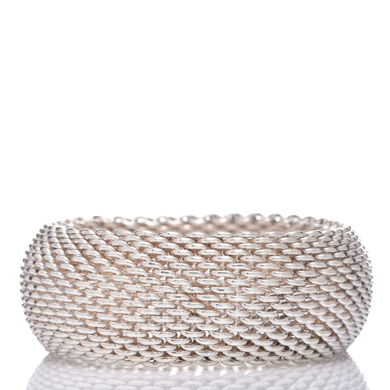 Tiffany Sterling Silver Wide Somerset Mesh Bracelet 3 of 4