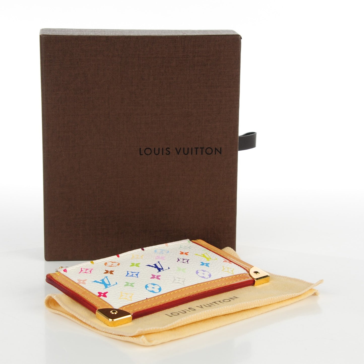 Monogram Multicolor Key Pouch White