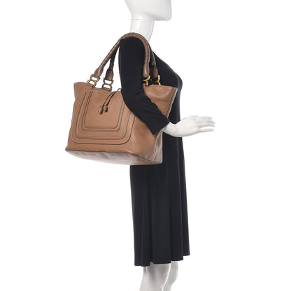 Chloe Calfskin Large New Marcie Tote Nut 2 of 9