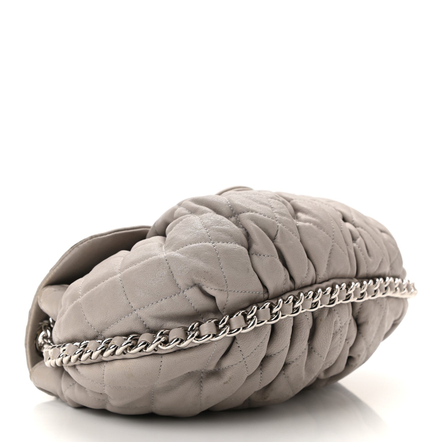 Chanel Washed Lambskin Quilted Medium Chain Around Flap Taupe 4 of 12
