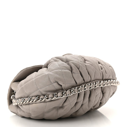 Chanel Washed Lambskin Quilted Medium Chain Around Flap Taupe 4 of 12