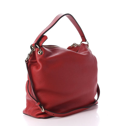 Gucci Pebbled Calfskin Large Soho Hobo Tabasco Red 3 of 11