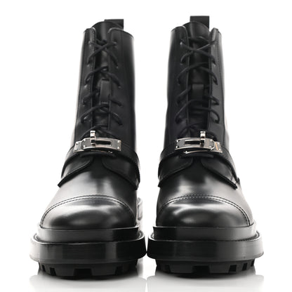 Hermes Glossed Calfskin Funk Ankle Boots 36 Black 2 of 9