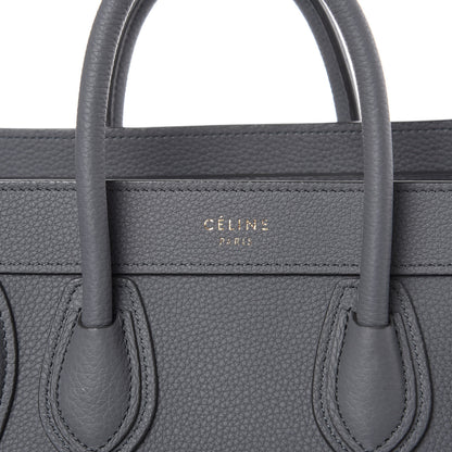 Celine Drummed Calfskin Nano Luggage Kohl 8 of 11