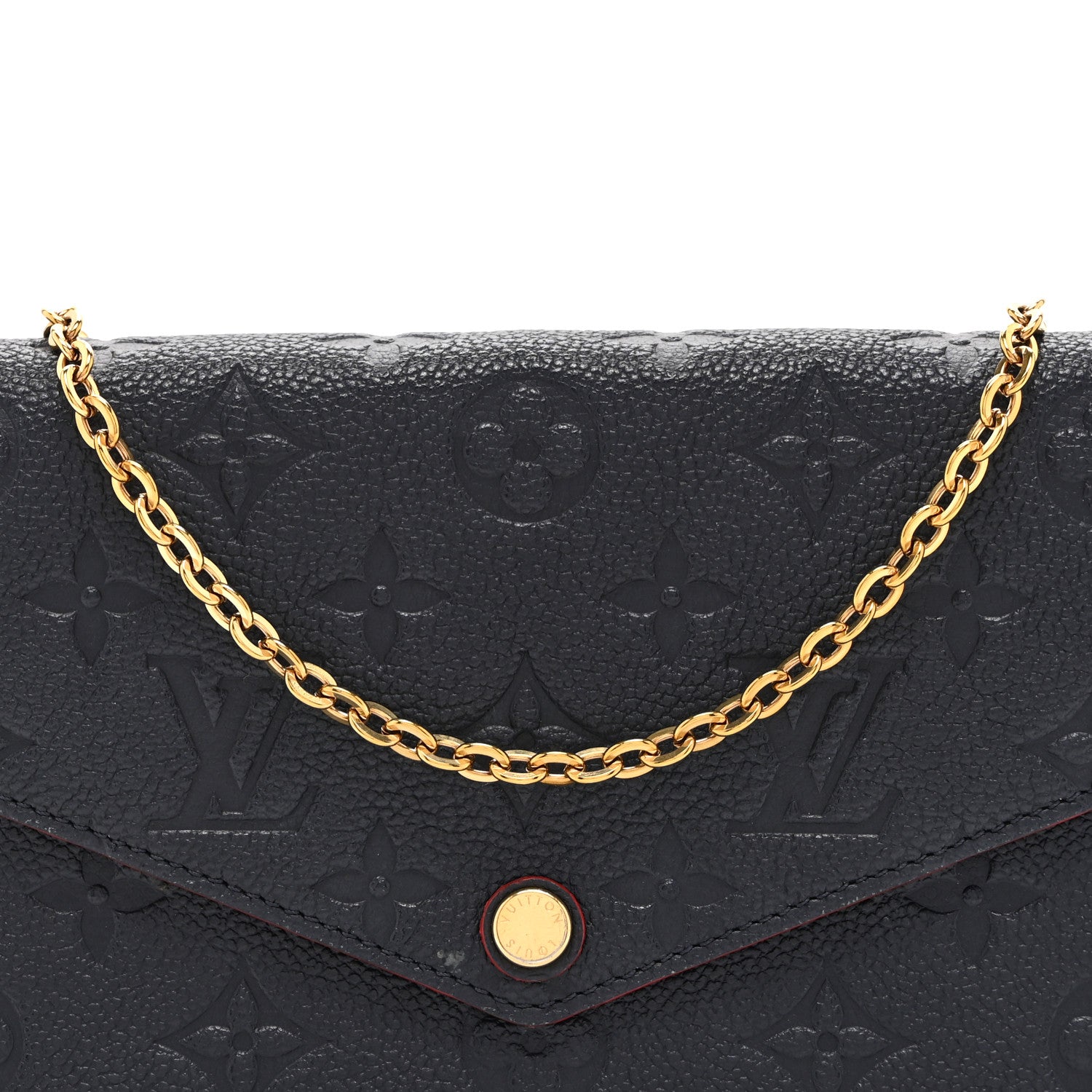 Louis Vuitton Empreinte Pochette Felicie Chain Wallet Marine Rouge 9 of 11