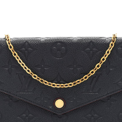 Louis Vuitton Empreinte Pochette Felicie Chain Wallet Marine Rouge 9 of 11