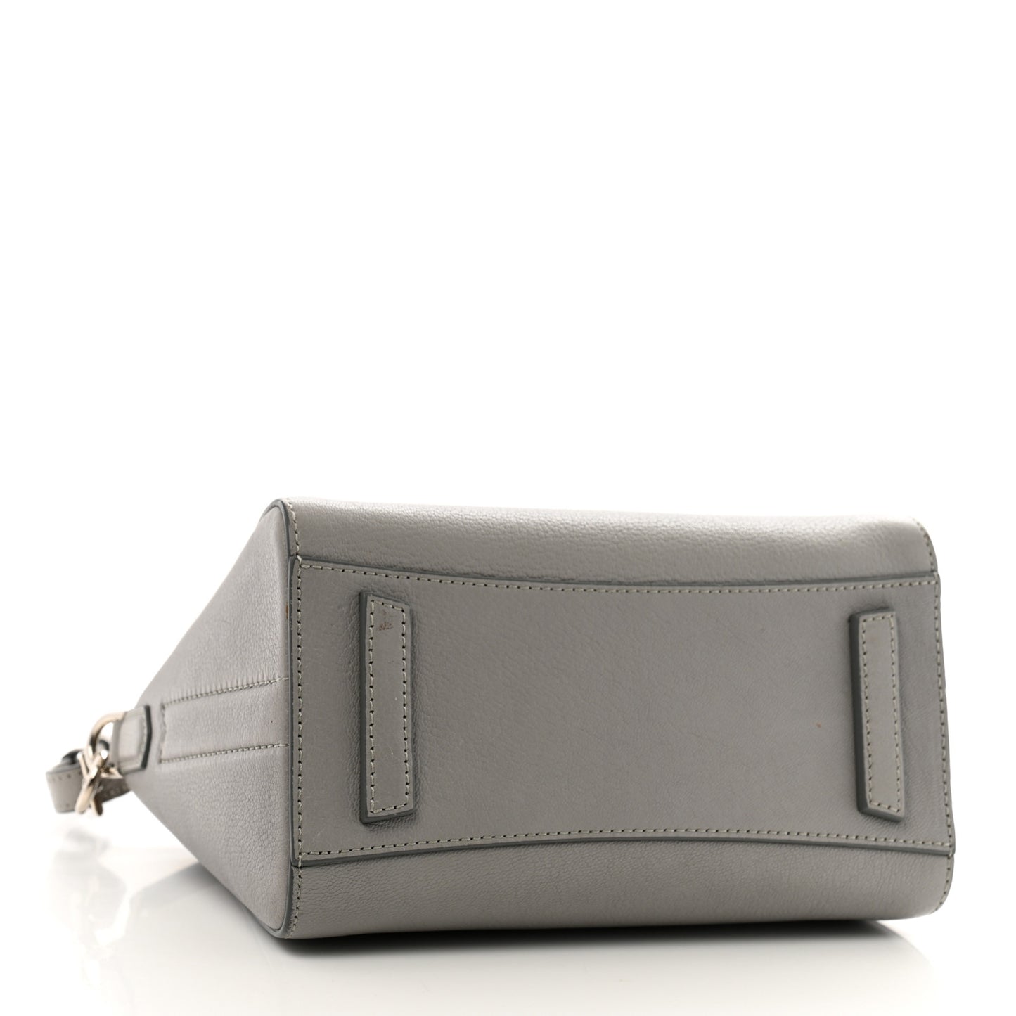 Sugar Goatskin Mini Antigona Pearl Grey