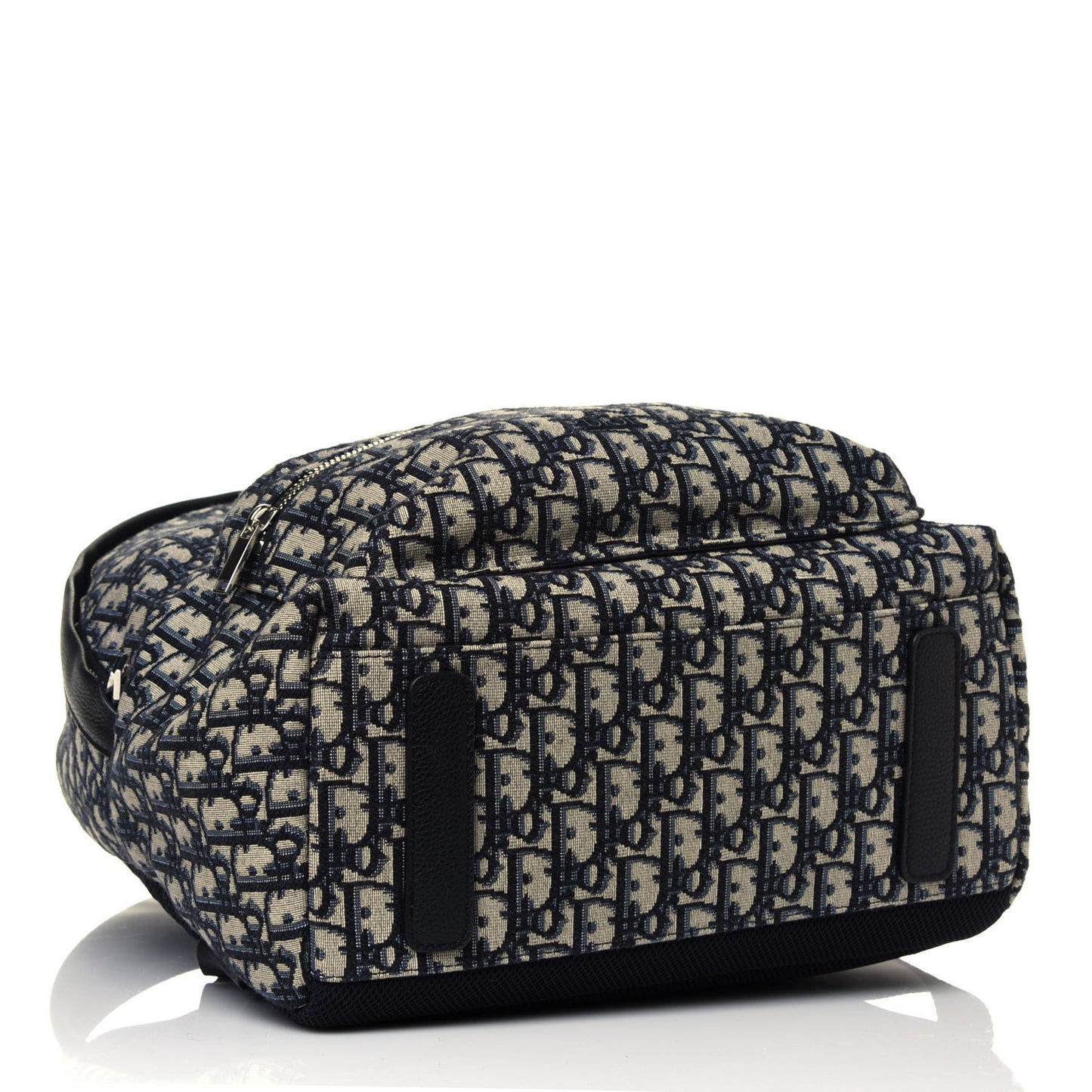 Oblique Calfskin Rider Backpack Beige Black