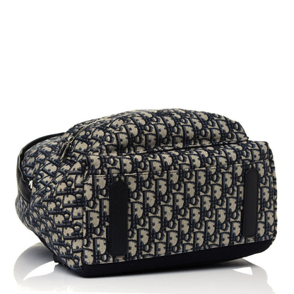 Christian Dior Oblique Calfskin Rider Backpack Beige Black 4 of 14