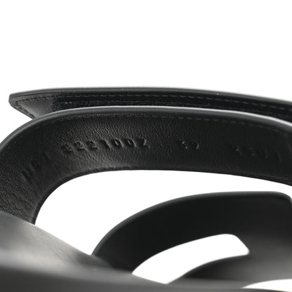 Hermes Calfskin Womens Chypre Sandals 39 Black 9 of 10