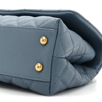 Chanel Caviar Quilted Mini Coco Handle Flap Blue 9 of 13