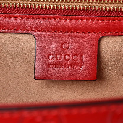 Gucci Guccissima Medium Padlock Shoulder Bag Hibiscus Red 6 of 10