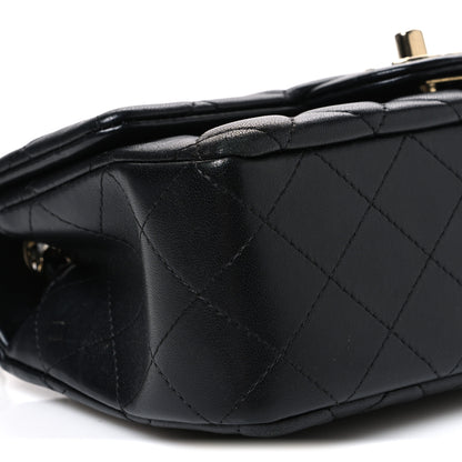 Chanel Lambskin Quilted Mini Rectangular Flap Black 9 of 10