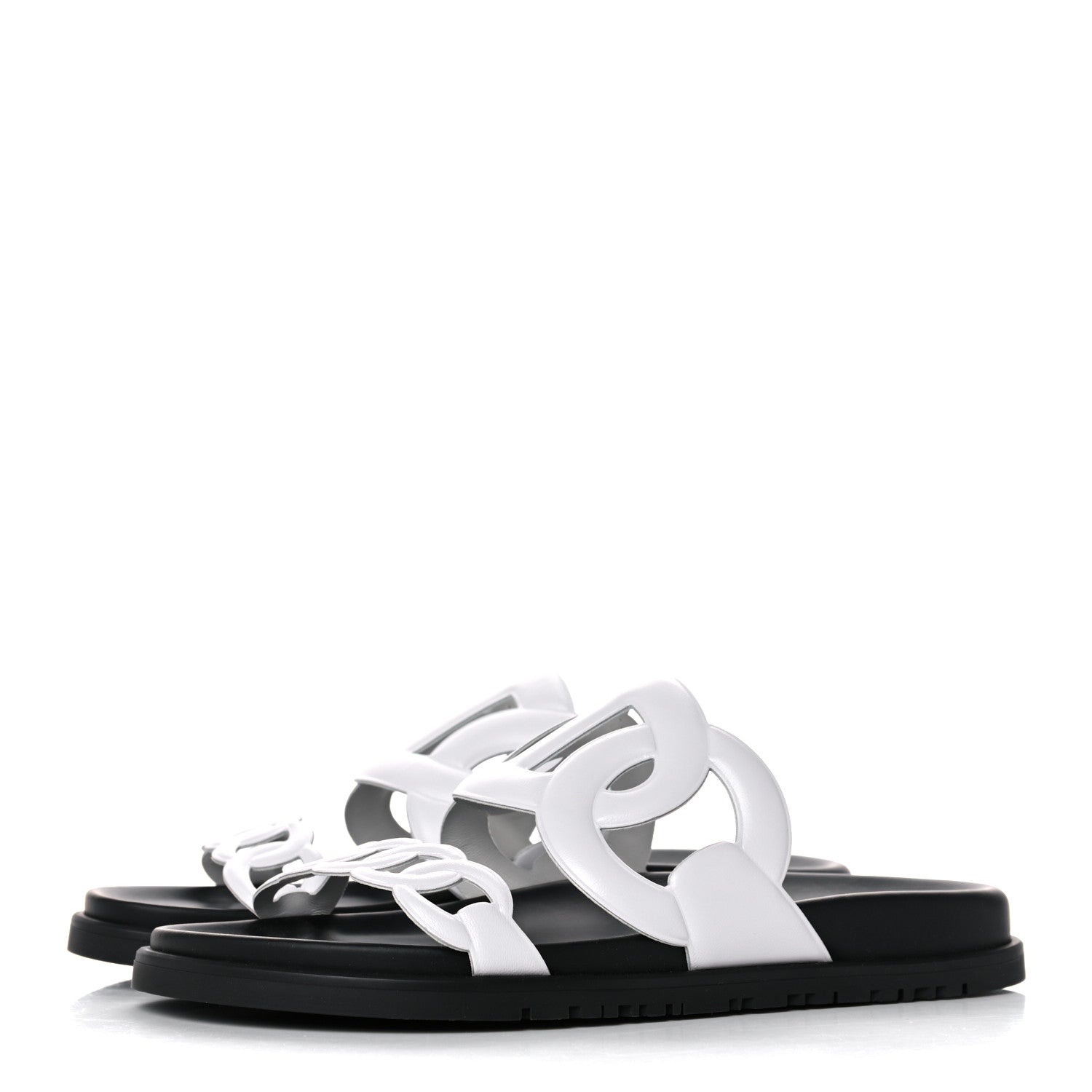 Hermes Nappa Womens Extra Sandals 37 White 3 of 9