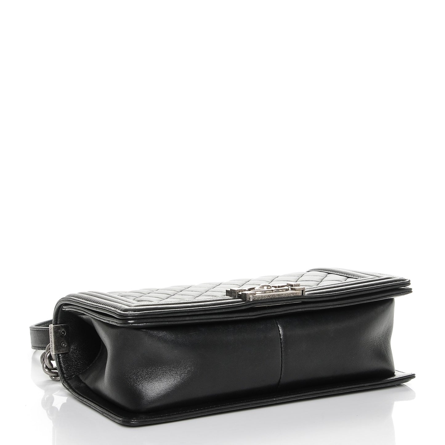 Lambskin Quilted Medium Boy Flap Black