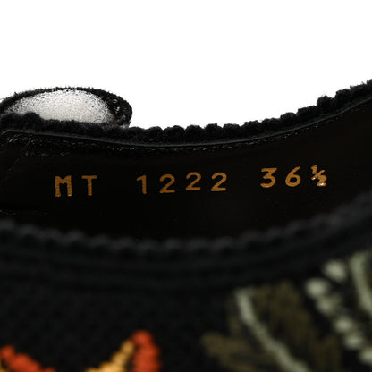 Christian Dior Ribbon Petites Fleurs Embroidered J'Adior Slingback Pumps 36.5 Black 9 of 13