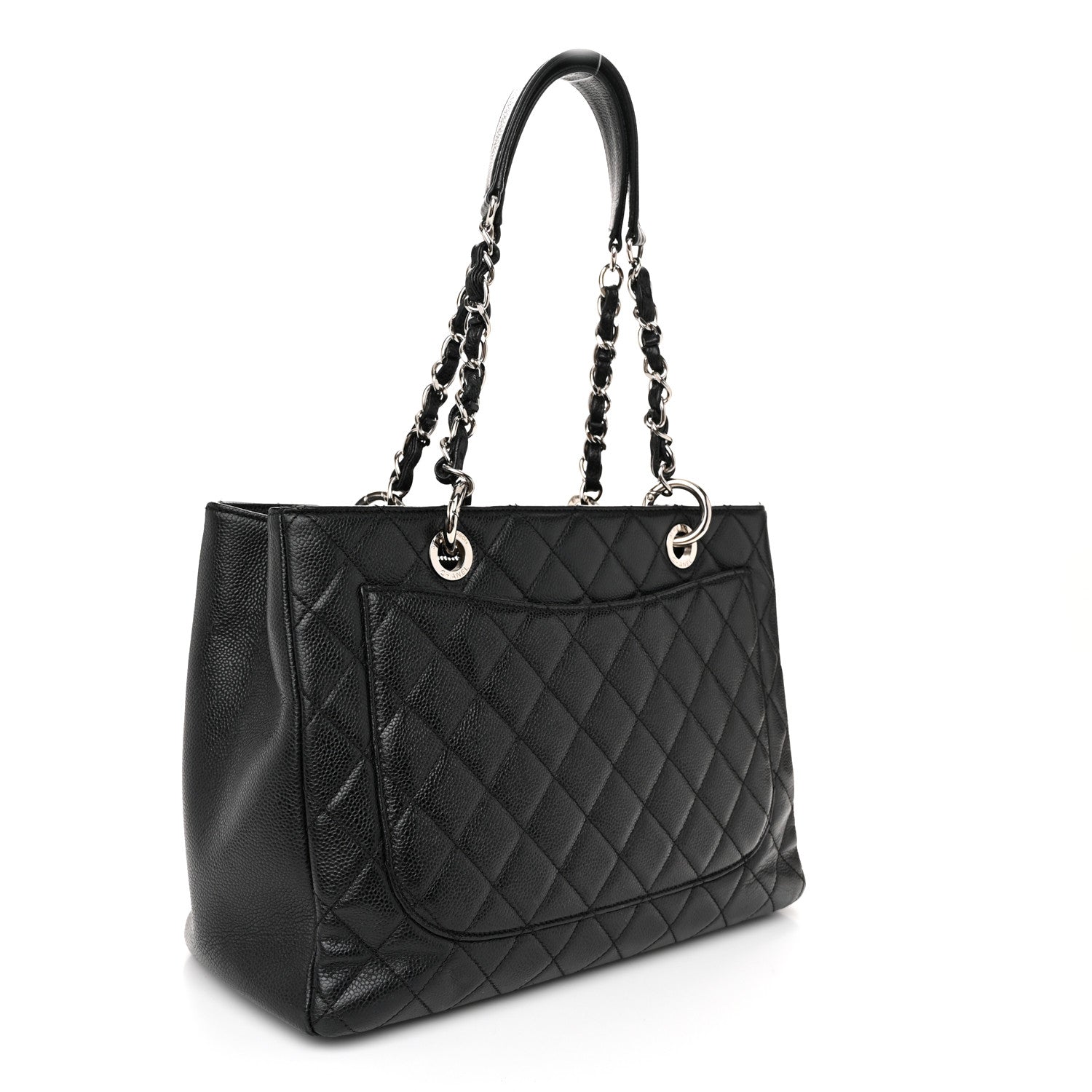 Chanel Caviar Quilted Grand Shopping Tote GST Black 3 of 12